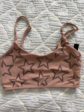 Beach Riot Star-Print Sports Bra